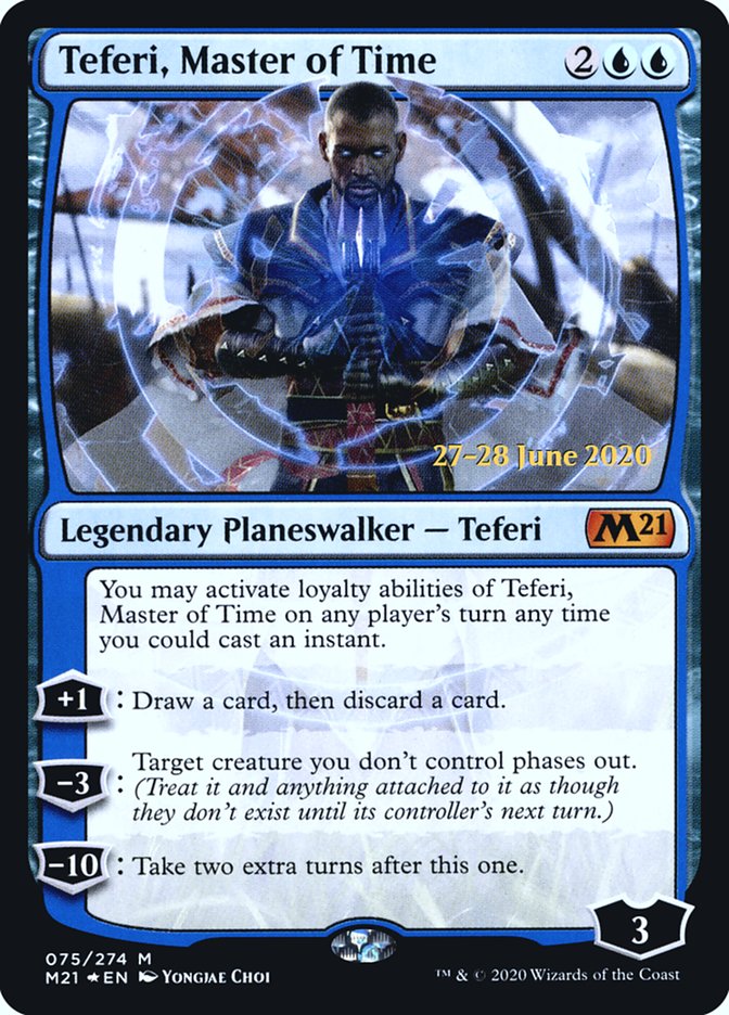 Teferi, Master of Time (75) [Core Set 2021 Prerelease Promos] | Kessel Run Games Inc. 