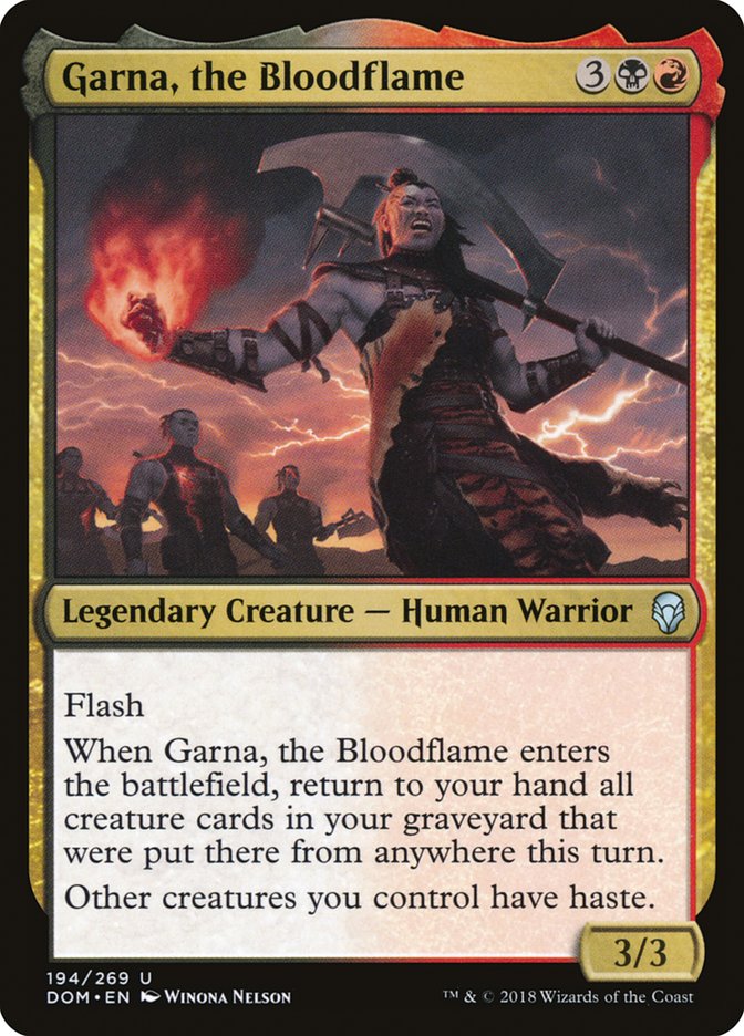 Garna, the Bloodflame [Dominaria] | Kessel Run Games Inc. 