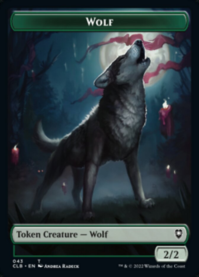 Wolf // Insect Double-Sided Token [Commander Legends: Battle for Baldur's Gate Tokens] | Kessel Run Games Inc. 