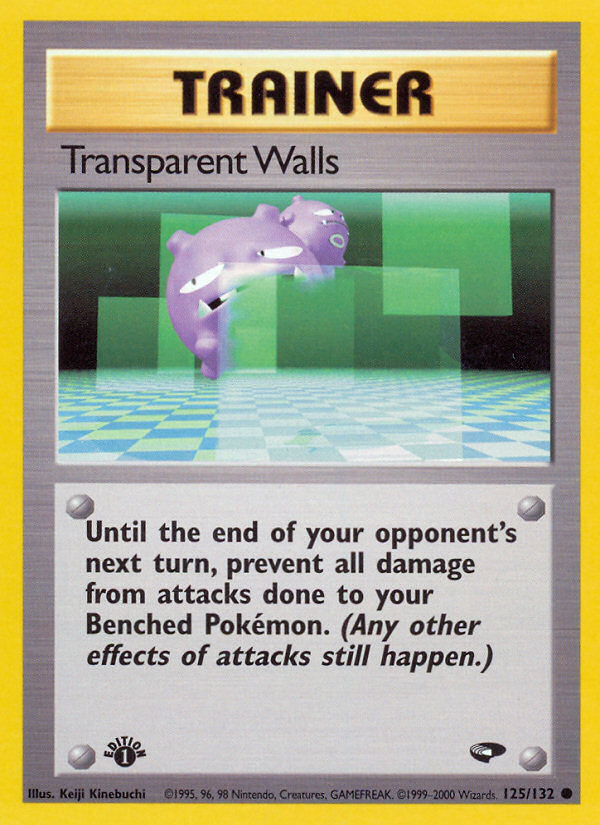 Transparent Walls (125/132) [Gym Challenge 1st Edition] | Kessel Run Games Inc. 