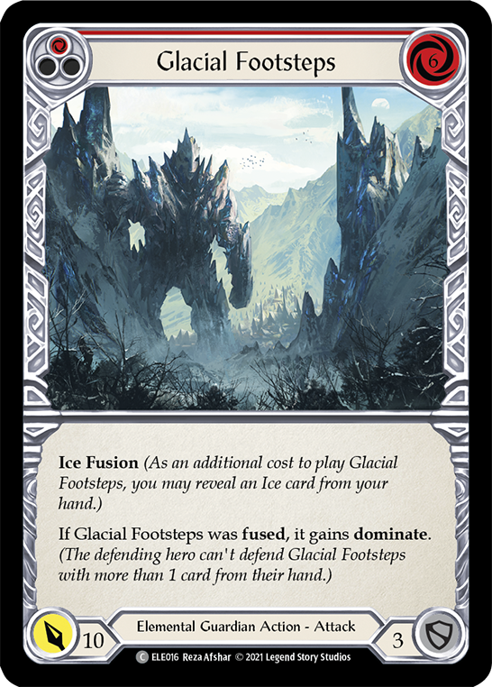 Glacial Footsteps (Red) [ELE016] (Tales of Aria)  1st Edition Normal | Kessel Run Games Inc. 