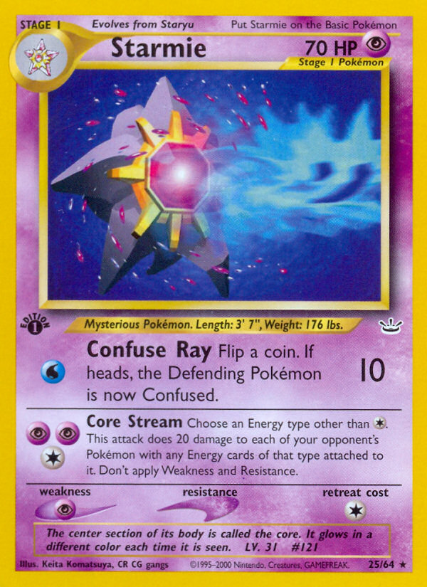 Starmie (25/64) [Neo Revelation 1st Edition] | Kessel Run Games Inc. 