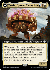 Tetzin, Gnome Champion // The Golden-Gear Colossus (Extended Art) [The Lost Caverns of Ixalan Commander] | Kessel Run Games Inc. 