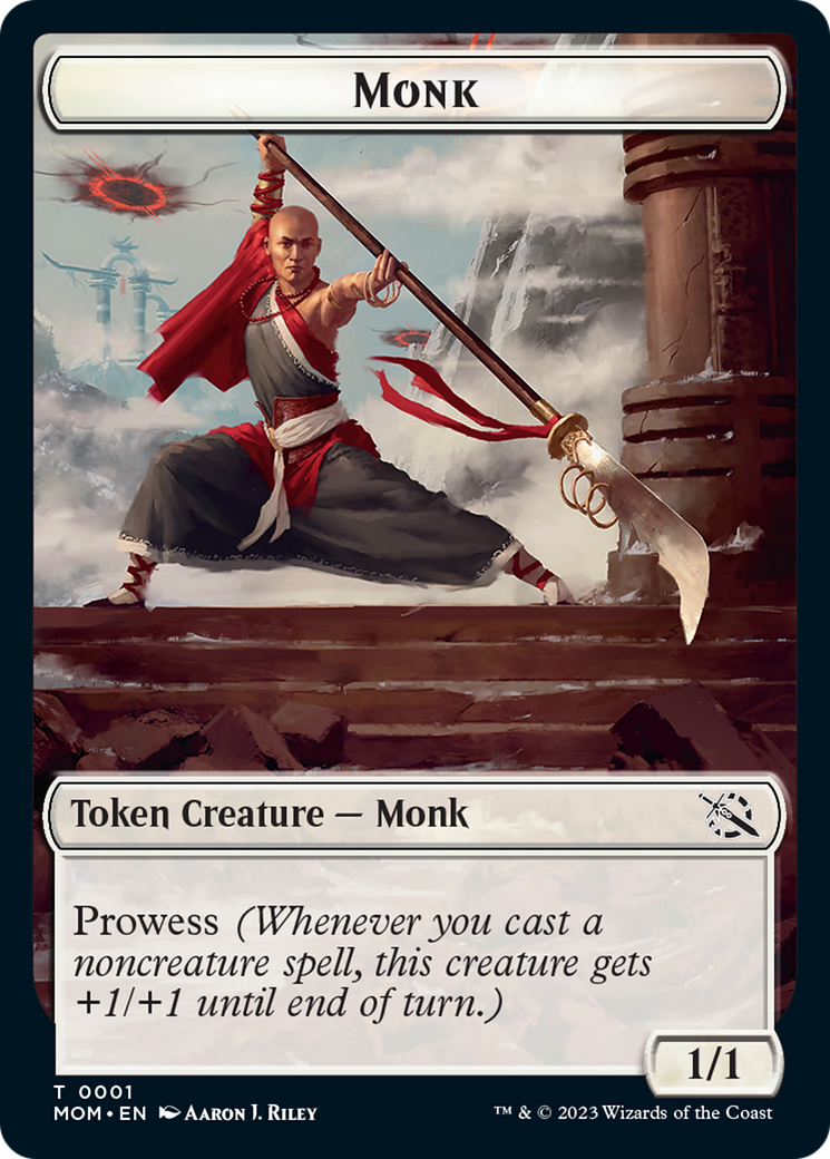 Monk // Phyrexian Hydra (11) Double-Sided Token [March of the Machine Tokens] | Kessel Run Games Inc. 