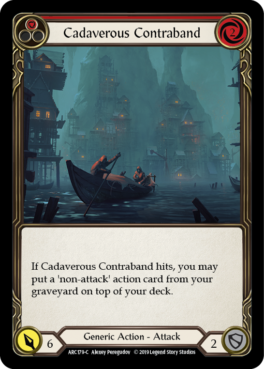 Cadaverous Contraband (Red) [ARC179-C] (Arcane Rising)  1st Edition Rainbow Foil | Kessel Run Games Inc. 