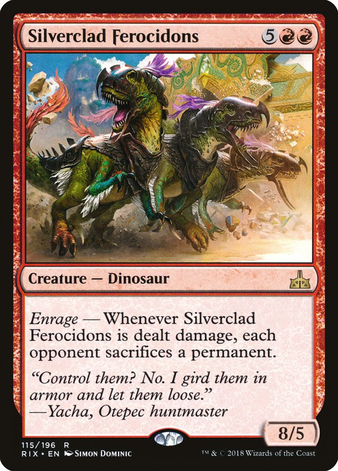 Silverclad Ferocidons [Rivals of Ixalan] | Kessel Run Games Inc. 