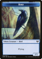 Human Warrior // Bird Double-Sided Token [Kaldheim Tokens] | Kessel Run Games Inc. 