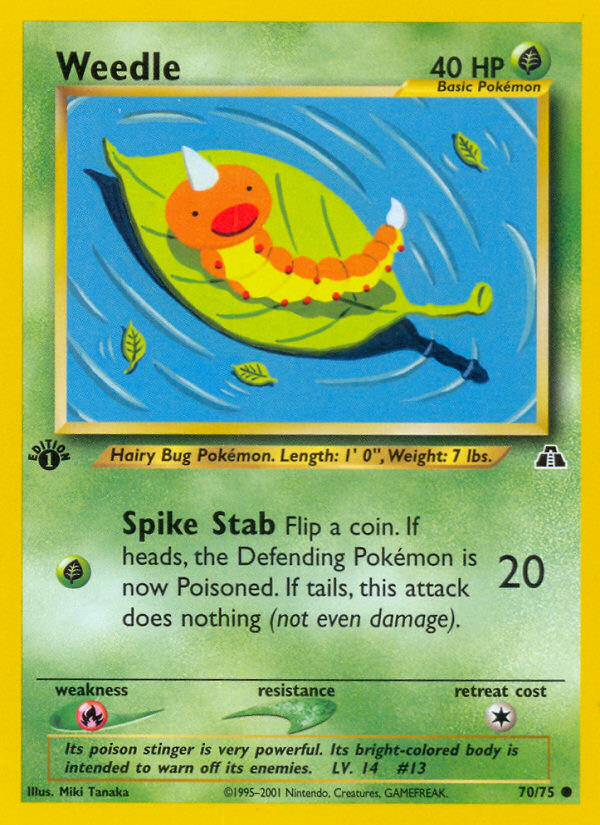 Weedle (70/75) [Neo Discovery 1st Edition] | Kessel Run Games Inc. 