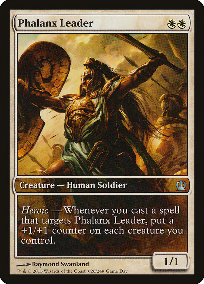 Phalanx Leader (Game Day) (Extended Art) [Theros Promos] | Kessel Run Games Inc. 