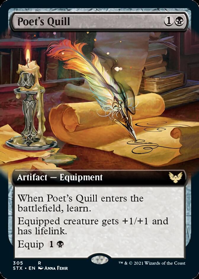 Poet's Quill (Extended Art) [Strixhaven: School of Mages] | Kessel Run Games Inc. 