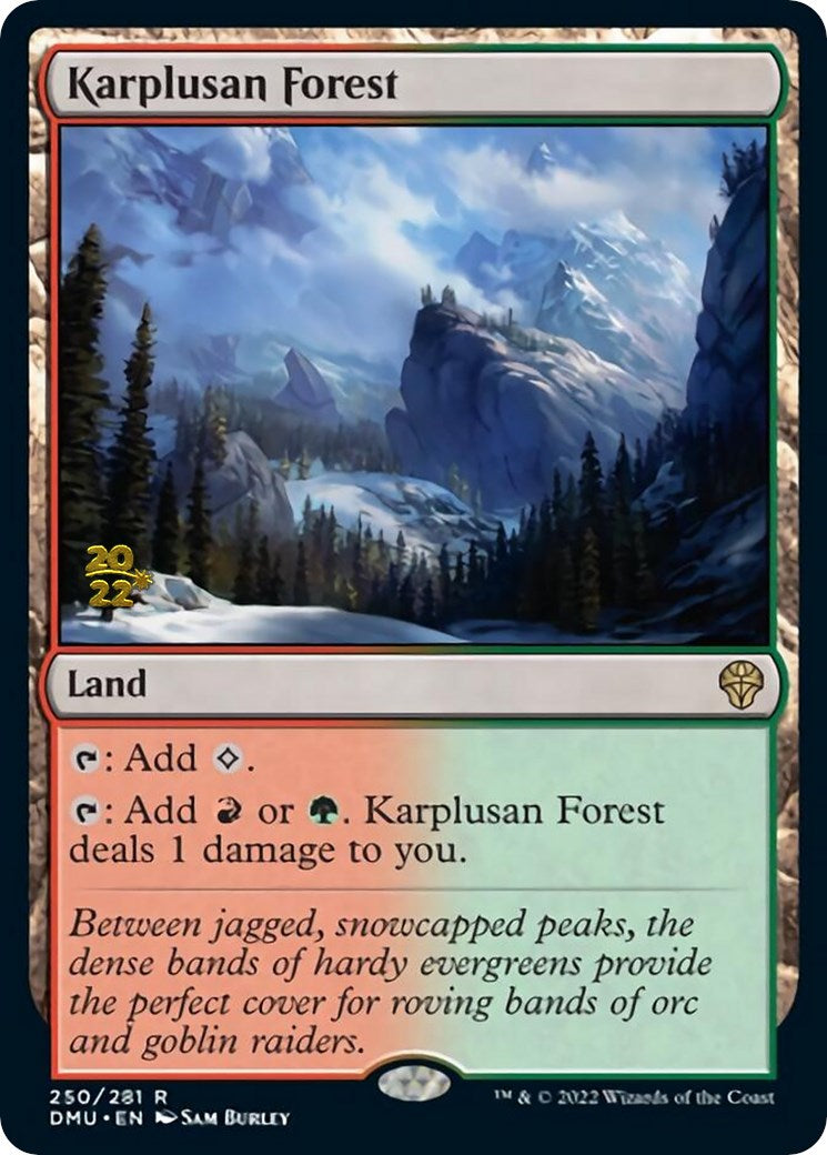 Karplusan Forest [Dominaria United Prerelease Promos] | Kessel Run Games Inc. 