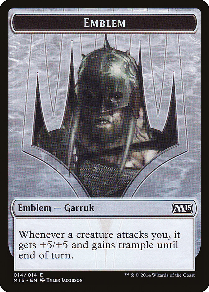Garruk, Apex Predator Emblem [Magic 2015 Tokens] | Kessel Run Games Inc. 