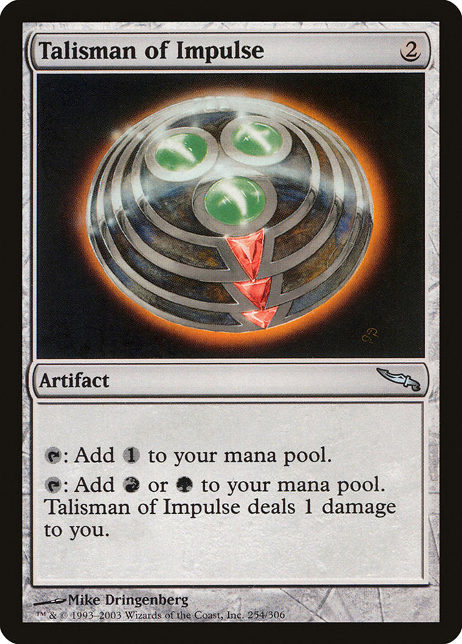 Talisman of Impulse [Mirrodin] | Kessel Run Games Inc. 