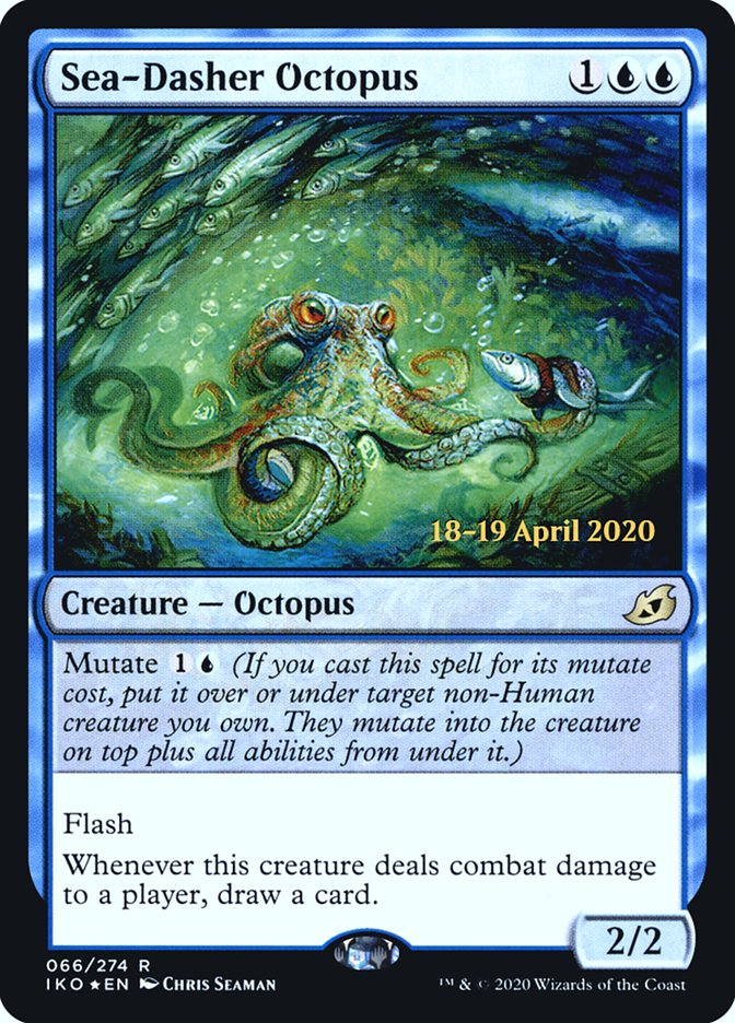 Sea-Dasher Octopus [Ikoria: Lair of Behemoths Prerelease Promos] | Kessel Run Games Inc. 