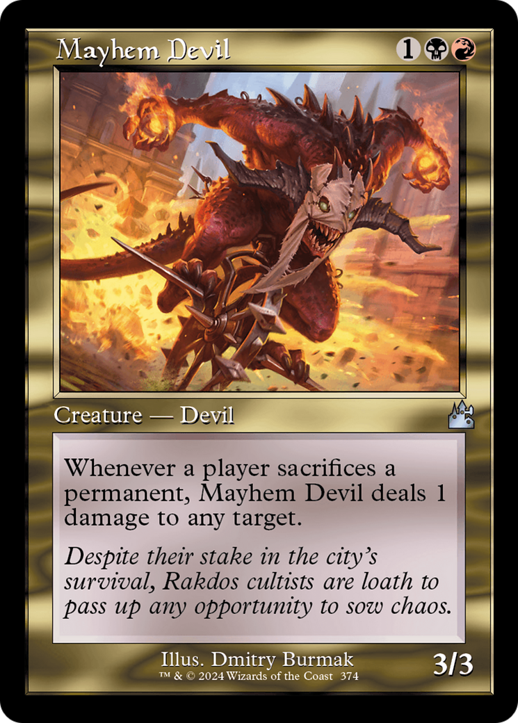 Mayhem Devil (Retro Frame) [Ravnica Remastered] | Kessel Run Games Inc. 