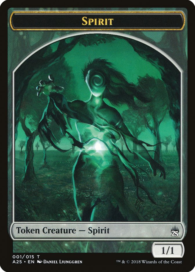 Spirit Token (001/015) [Masters 25 Tokens] | Kessel Run Games Inc. 