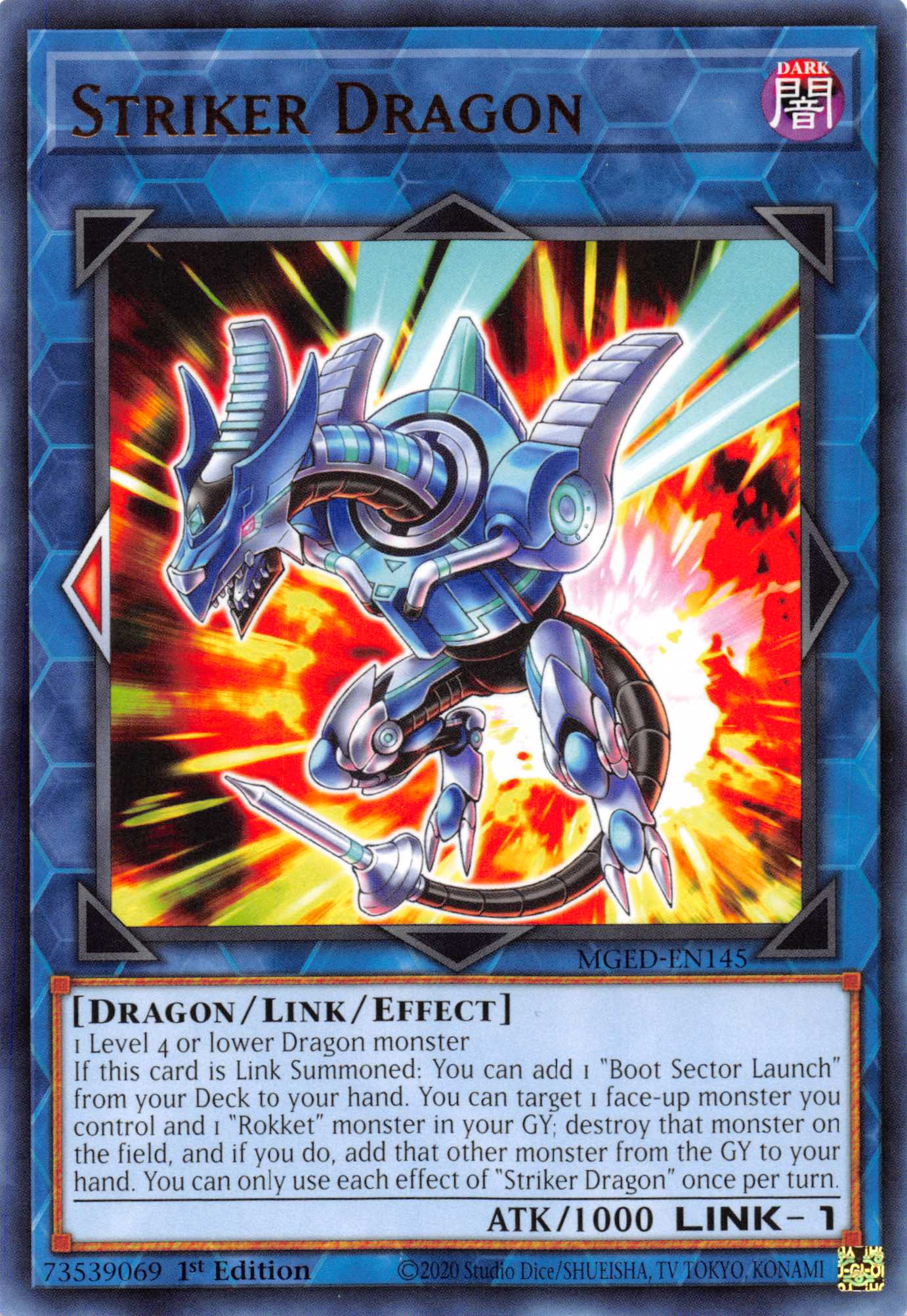 Striker Dragon [MGED-EN145] Rare | Kessel Run Games Inc. 