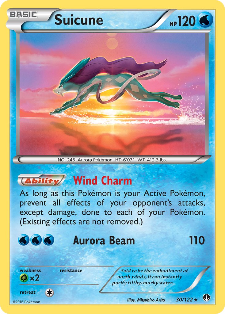Suicune (30/122) (Cosmos Holo) (Blister Exclusive) [XY: BREAKpoint] | Kessel Run Games Inc. 