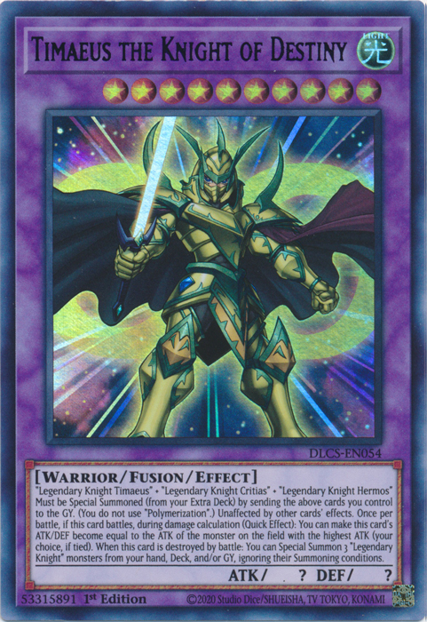 Timaeus the Knight of Destiny (Green) [DLCS-EN054] Ultra Rare | Kessel Run Games Inc. 