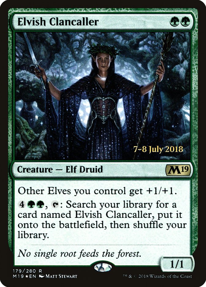 Elvish Clancaller [Core Set 2019 Prerelease Promos] | Kessel Run Games Inc. 