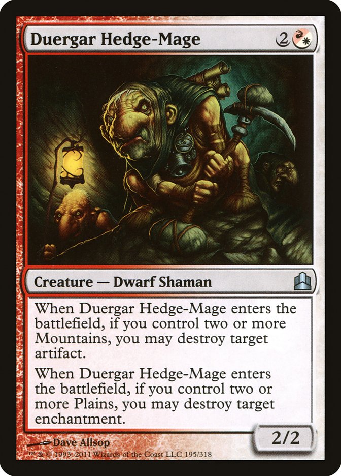 Duergar Hedge-Mage [Commander 2011] | Kessel Run Games Inc. 