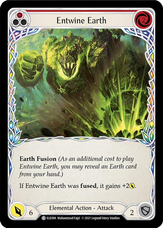 Entwine Earth (Red) [ELE094] (Tales of Aria)  1st Edition Rainbow Foil | Kessel Run Games Inc. 