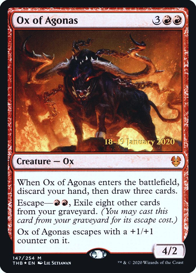 Ox of Agonas [Theros Beyond Death Prerelease Promos] | Kessel Run Games Inc. 
