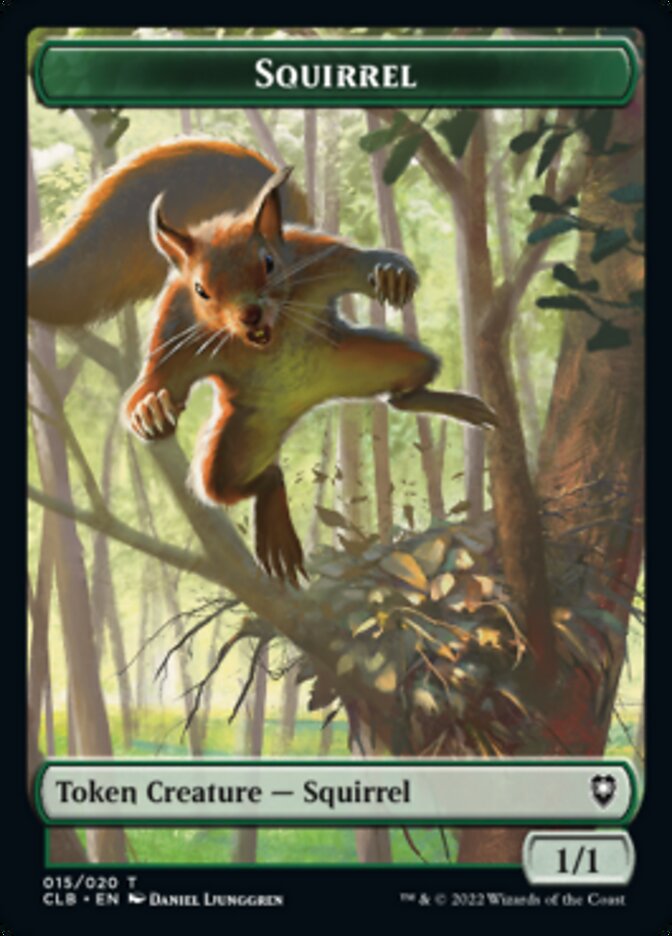 Treasure // Squirrel Double-Sided Token [Commander Legends: Battle for Baldur's Gate Tokens] | Kessel Run Games Inc. 