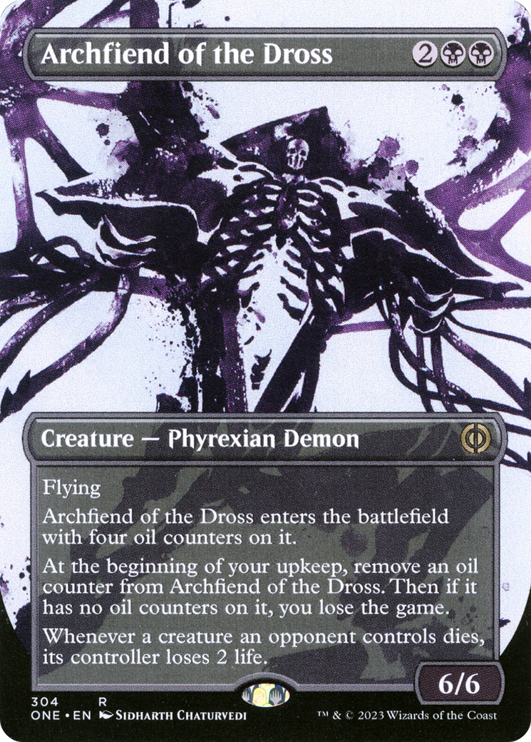 Archfiend of the Dross (Borderless Ichor) [Phyrexia: All Will Be One] | Kessel Run Games Inc. 