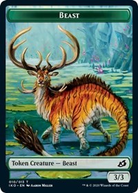 Beast // Human Soldier (005) Double-Sided Token [Ikoria: Lair of Behemoths Tokens] | Kessel Run Games Inc. 