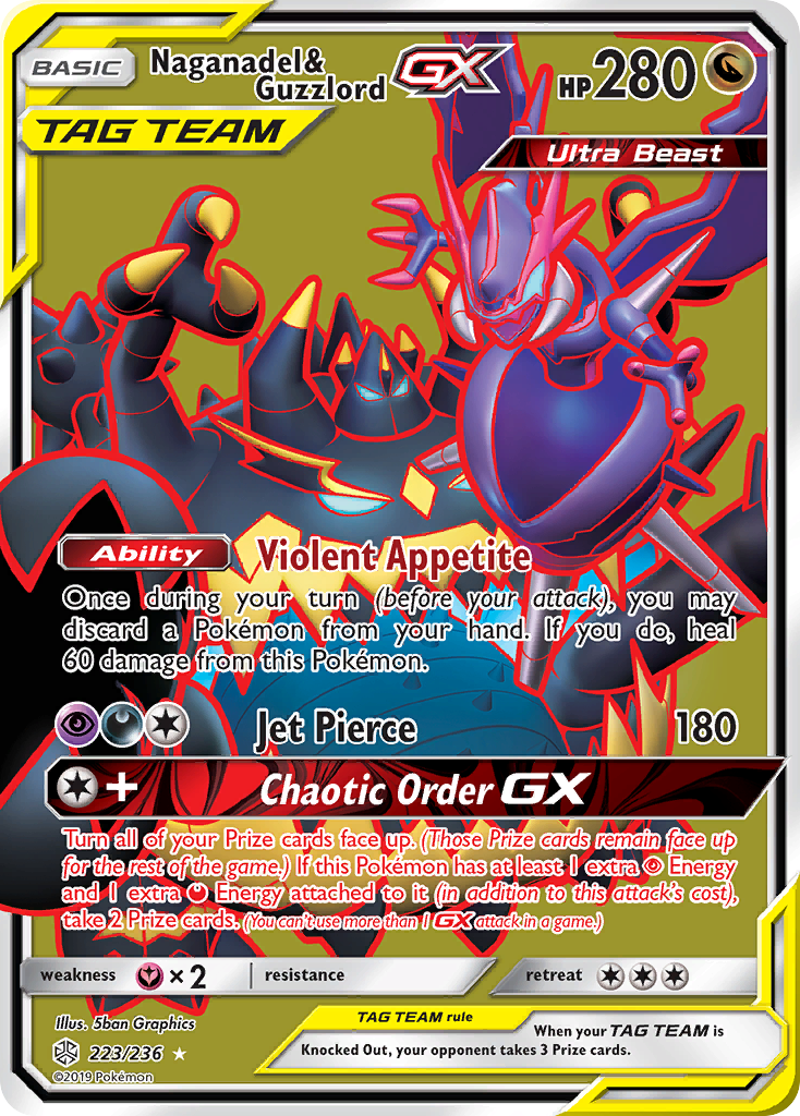 Naganadel & Guzzlord GX (223/236) [Sun & Moon: Cosmic Eclipse] | Kessel Run Games Inc. 