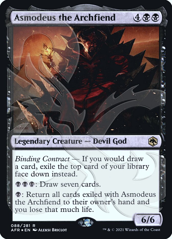 Asmodeus the Archfiend (Ampersand Promo) [Dungeons & Dragons: Adventures in the Forgotten Realms Promos] | Kessel Run Games Inc. 