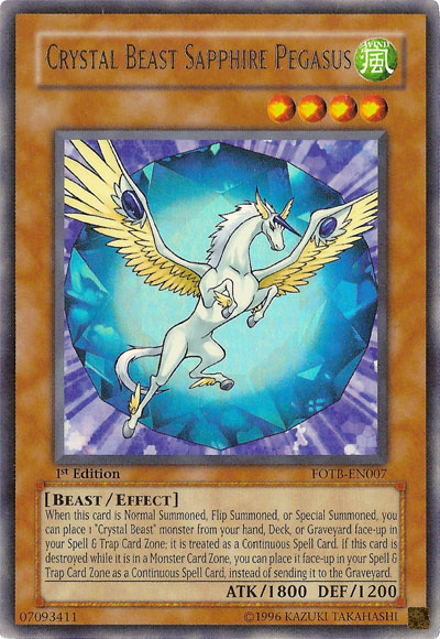 Crystal Beast Sapphire Pegasus [FOTB-EN007] Ultra Rare | Kessel Run Games Inc. 