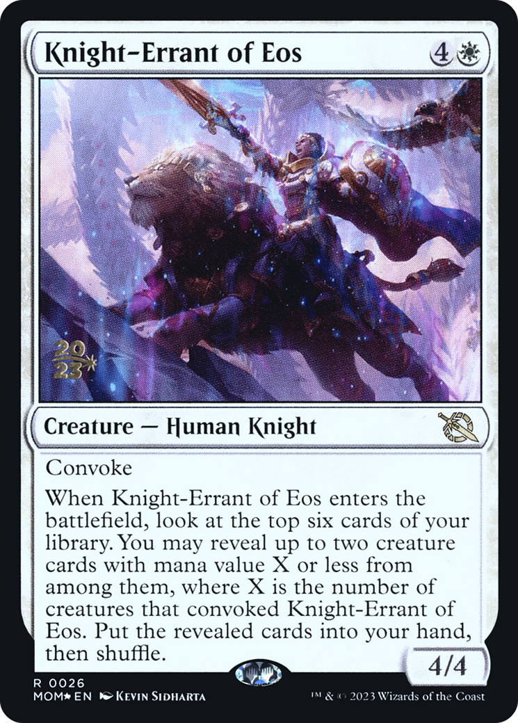 Knight-Errant of Eos [March of the Machine Prerelease Promos] | Kessel Run Games Inc. 