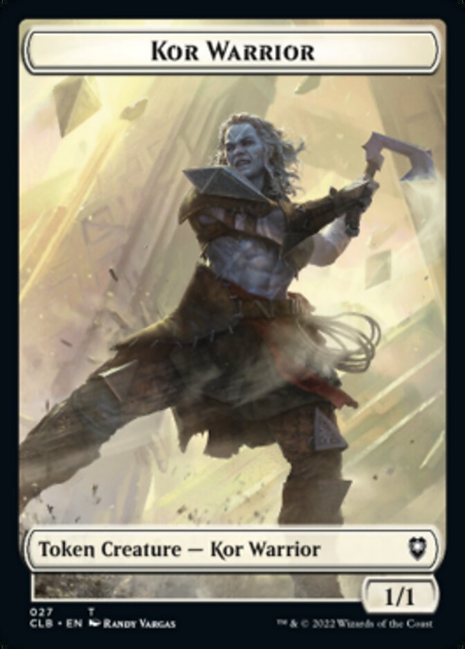 Kor Warrior // Shapeshifter (023) Double-Sided Token [Commander Legends: Battle for Baldur's Gate Tokens] | Kessel Run Games Inc. 