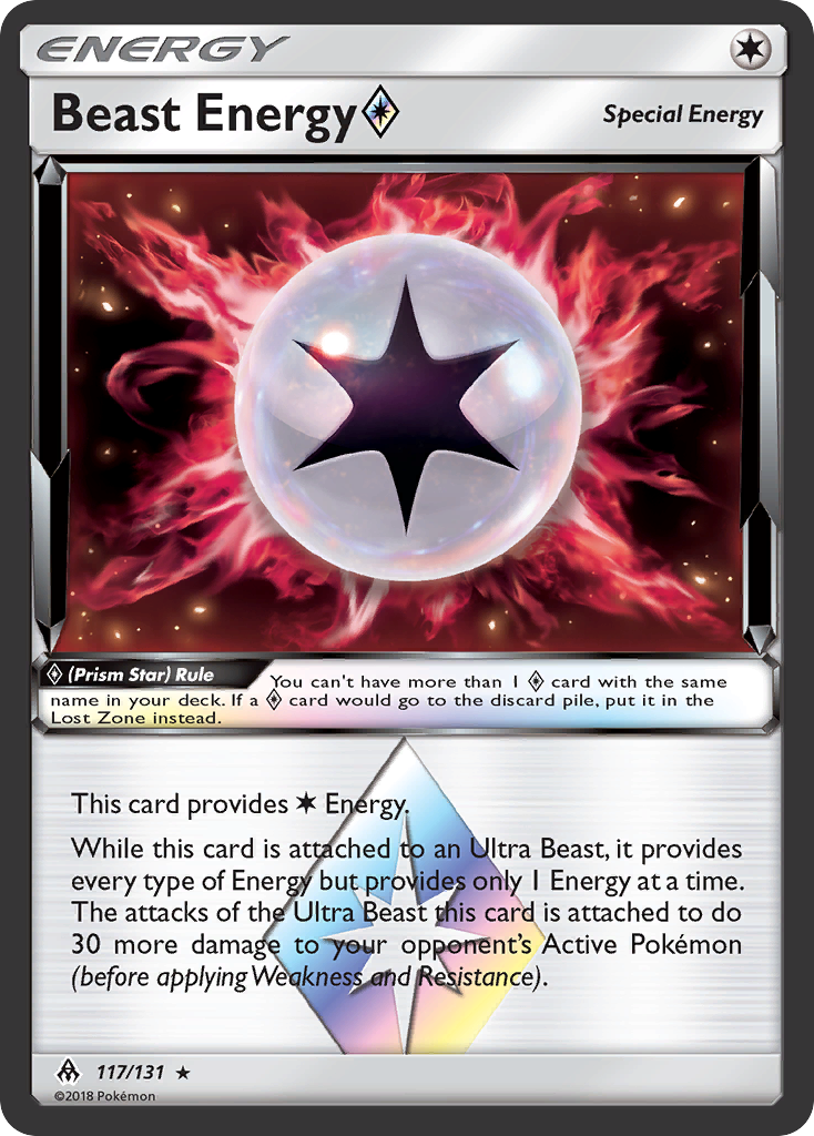Beast Energy (117/131) (Prism Star) [Sun & Moon: Forbidden Light] | Kessel Run Games Inc. 