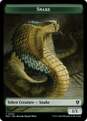 Snake // Morph Double-Sided Token [Murders at Karlov Manor Commander Tokens] | Kessel Run Games Inc. 