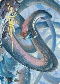 Koma, Cosmos Serpent 1 Art Card (Gold-Stamped Signature) [Kaldheim Art Series] | Kessel Run Games Inc. 