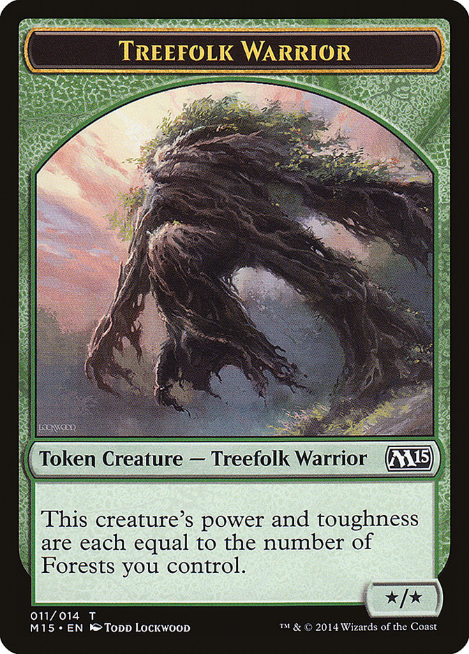 Treefolk Warrior Token [Magic 2015 Tokens] | Kessel Run Games Inc. 