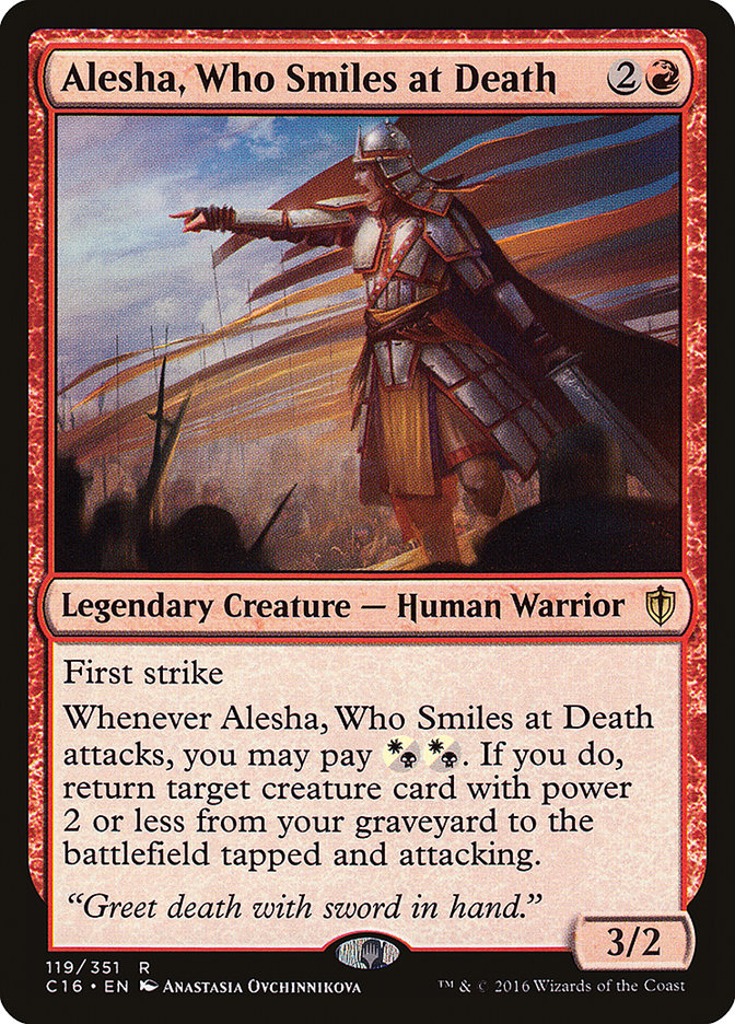 Alesha, Who Smiles at Death [Commander 2016] | Kessel Run Games Inc. 