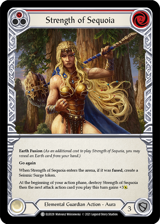 Strength of Sequoia (Red) [ELE028] (Tales of Aria)  1st Edition Normal | Kessel Run Games Inc. 
