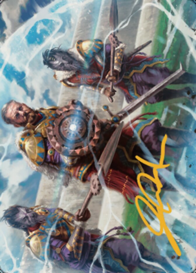 Argivian Phalanx Art Card (Gold-Stamped Signature) [Dominaria United Art Series] | Kessel Run Games Inc. 