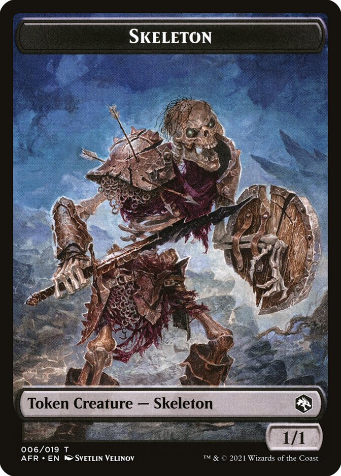 Illusion // Skeleton Double-Sided Token [Dungeons & Dragons: Adventures in the Forgotten Realms Commander Tokens] | Kessel Run Games Inc. 