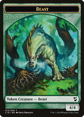 Cat Warrior // Beast (013) Double-Sided Token [Commander 2018 Tokens] | Kessel Run Games Inc. 