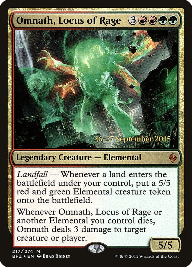 Omnath, Locus of Rage [Battle for Zendikar Prerelease Promos] | Kessel Run Games Inc. 