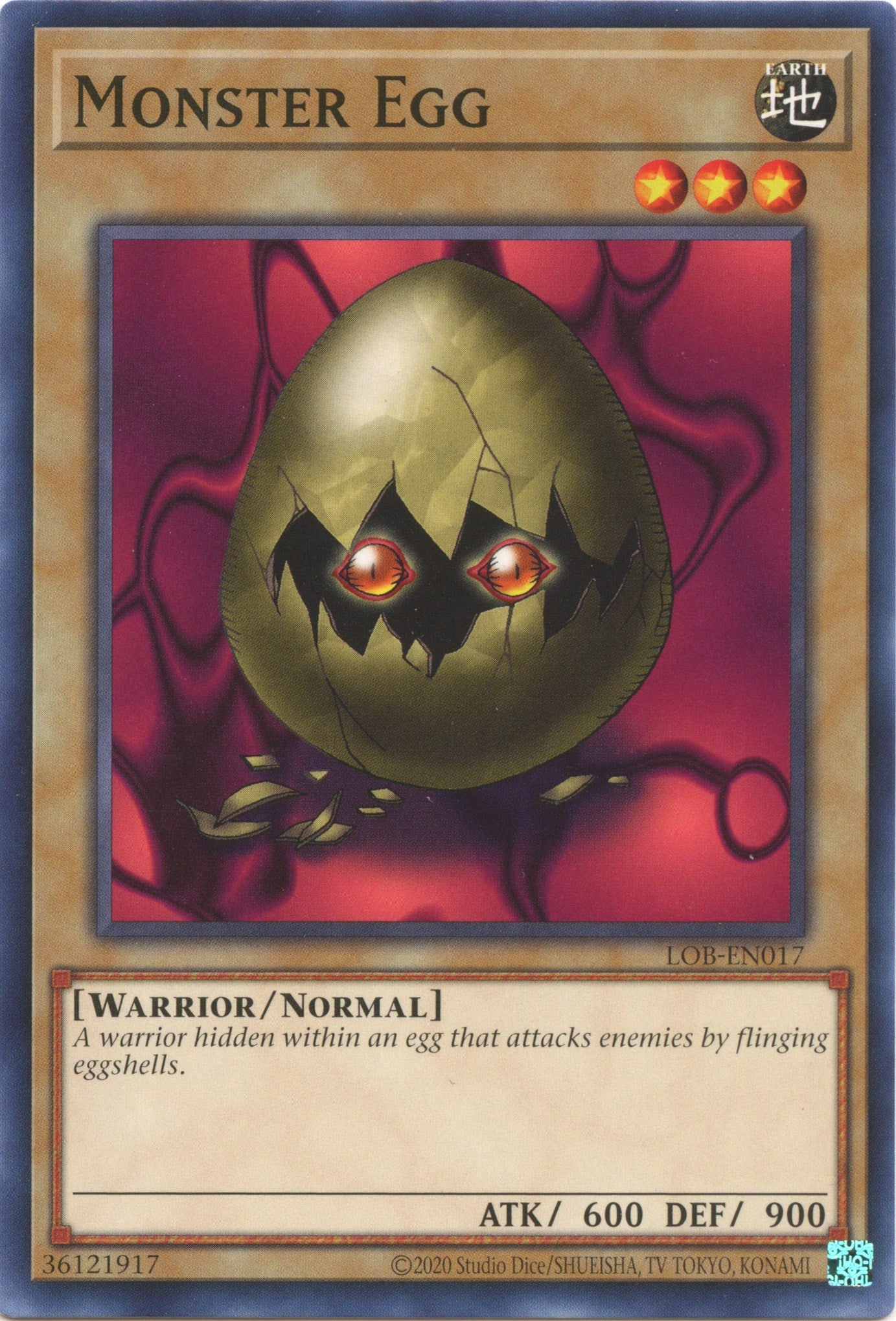 Monster Egg (25th Anniversary) [LOB-EN017] Common | Kessel Run Games Inc. 