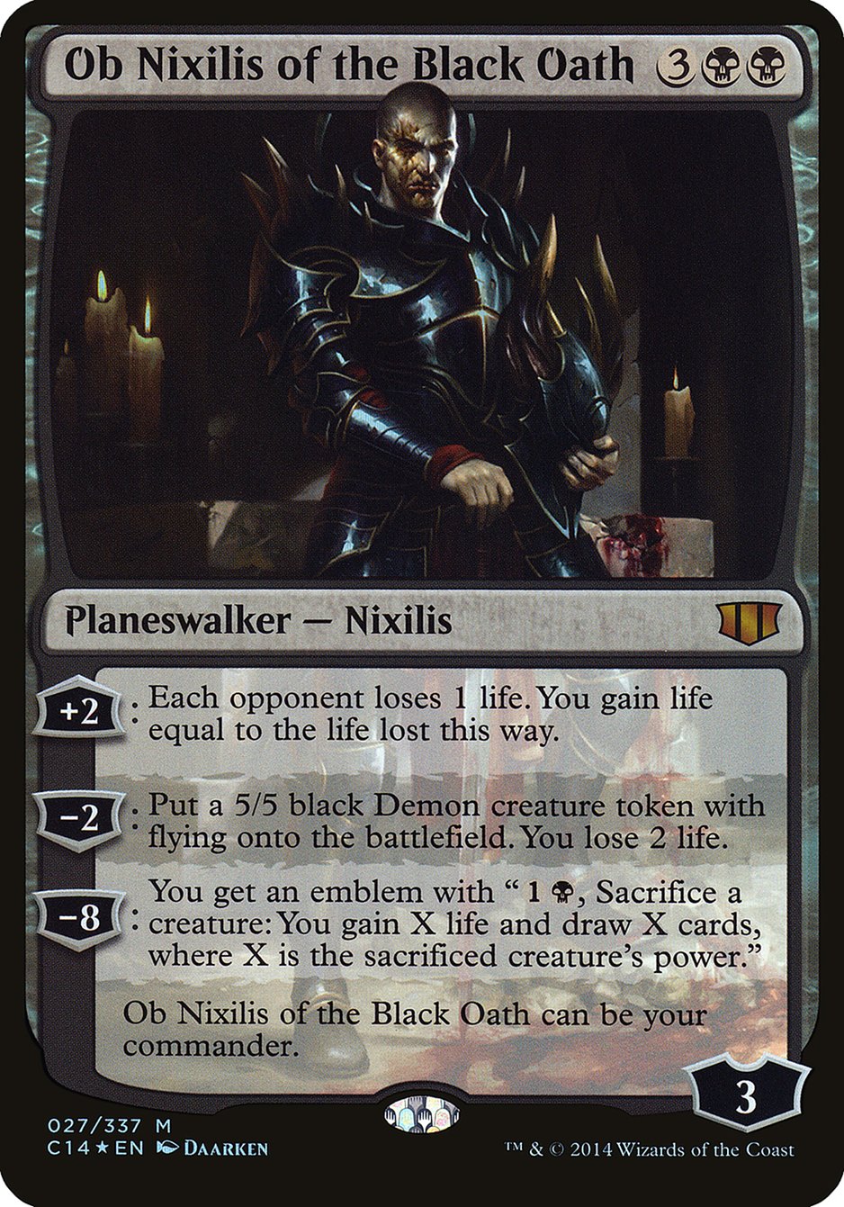 Ob Nixilis of the Black Oath (Oversized) [Commander 2014 Oversized] | Kessel Run Games Inc. 