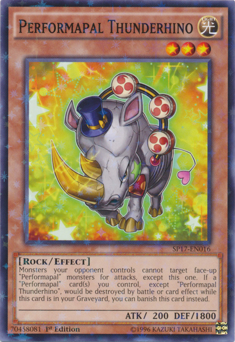 Performapal Thunderhino [SP17-EN016] Starfoil Rare | Kessel Run Games Inc. 