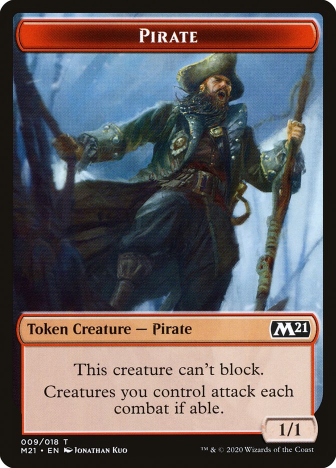 Pirate Token [Core Set 2021 Tokens] | Kessel Run Games Inc. 