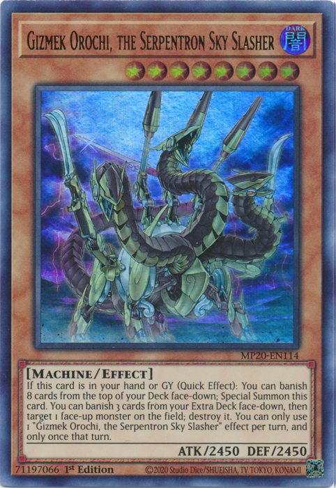 Gizmek Orochi, the Serpentron Sky Slasher [MP20-EN114] Ultra Rare | Kessel Run Games Inc. 